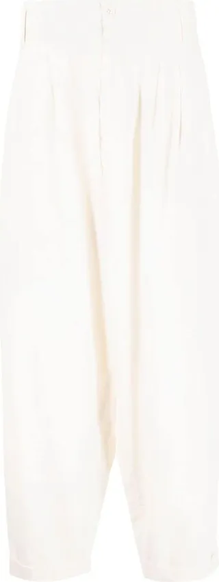 Creole tapered-leg cropped trousers