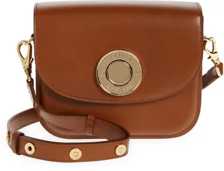 Small Note Smooth Leather Satchel