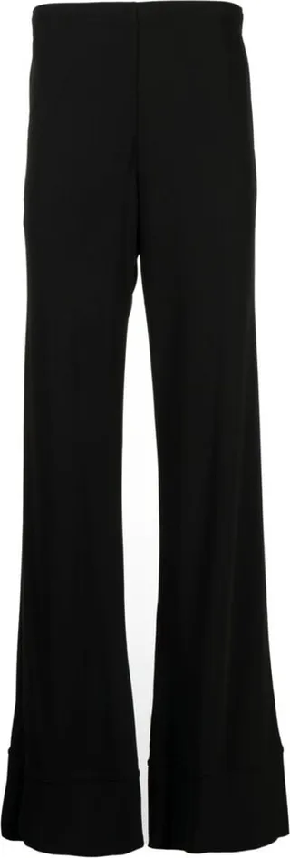 Flared Slip-On Trousers