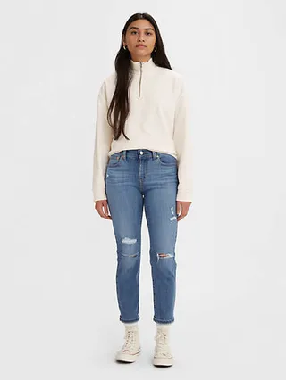 Levi's Boyfriend Mid Rise Women's Jeans - Worn In Dark Indigo