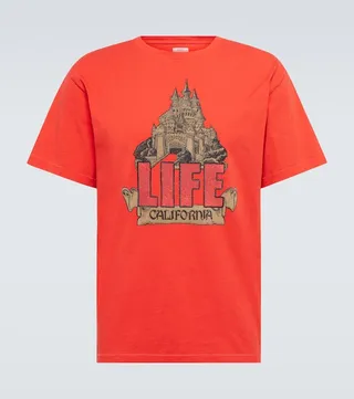 Printed cotton jersey T-shirt