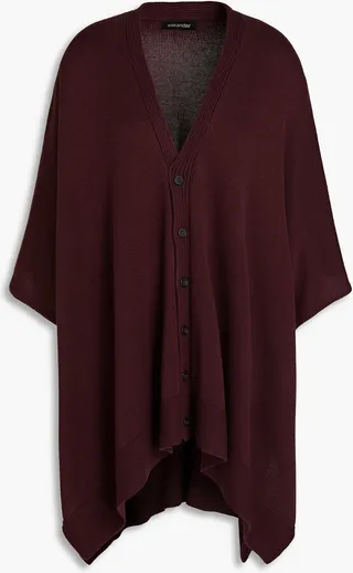 Asymmetric silk cardigan