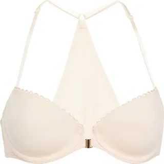 Poppy Passion stretch-lace and jersey balconette bra