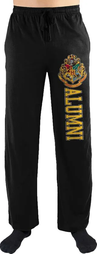 Harry Potter Hogwarts University Alumni Print Men's Loungewear Lounge Pants-Large