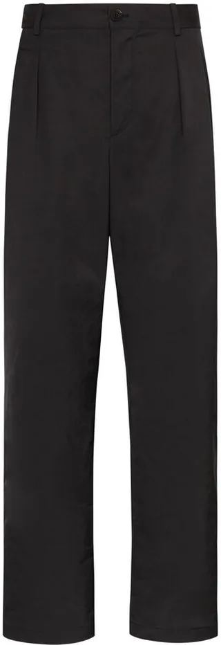 Pleat-Detailed Straight-Leg Trousers