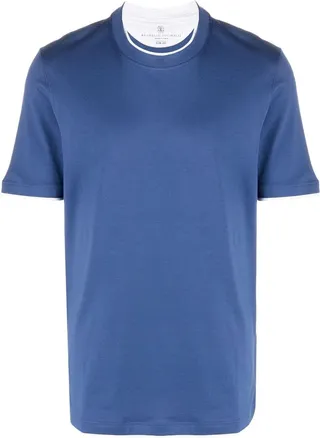 short-sleeve cotton-blend T-shirt