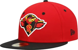Men's New Era Red Rochester Red Wings Authentic Collection Road 59FIFTY Fitted Hat