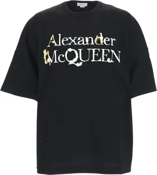 Alexander McQueen Logo Printed Crewneck T-Shirt