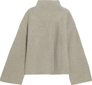 Deva ribbed cashmere turtleneck sweater