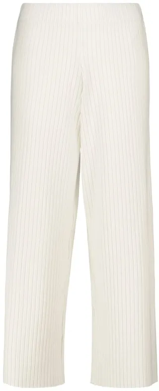 Ribbed-knit cropped pants