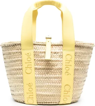 Sense small raffia tote bag