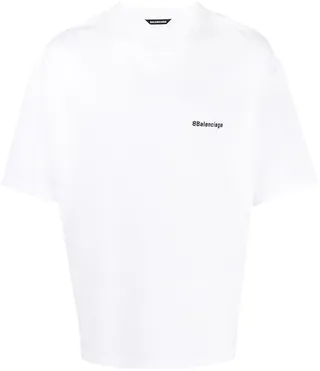 logo-embroidered cotton T-shirt