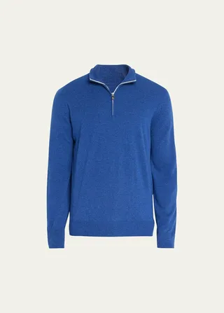 Men's Cashmere Half-Zip Sweater