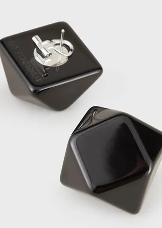 Multi-faceted resin earrings