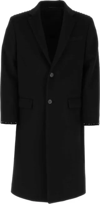 Valentino Garavani Single-Breasted Knitted Long Coat