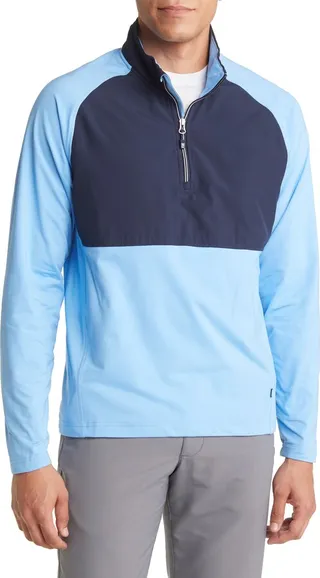 Men's Adapt Quarter Zip Wind Resistant Knit Pullover