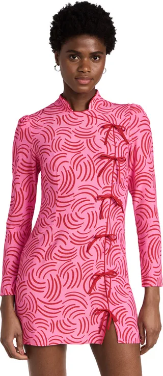 KITRI Allegra Pink Geo Mini Dress