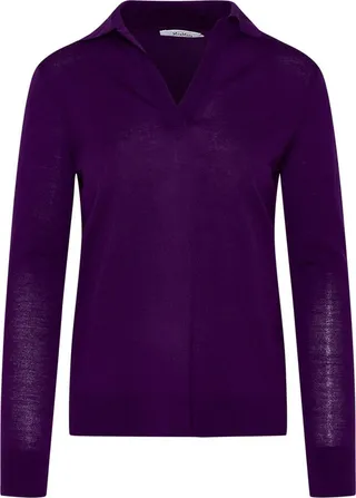 Max Mara V-Neck Knitted Polo Shirt
