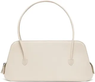 Faux-Leather Zipped Shoulder Bag