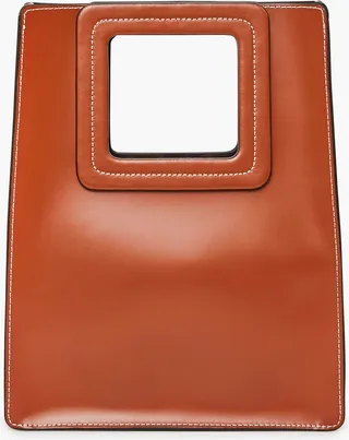 Tan Shirley North South Leather Tote