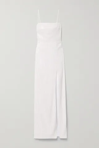 RASARIO - Sequin-embellished Tulle Gown - White