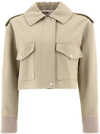 Alexander McQueen Aviator Cropped Bomber Jacket