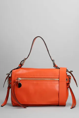 Shoulder Bag In Orange Leather