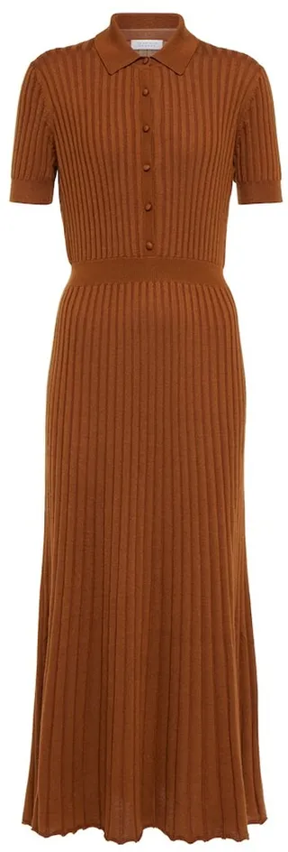 Amor silk and cashmere midi dress