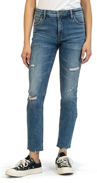 Reese Fab Ab Distressed High Waist Ankle Jeans