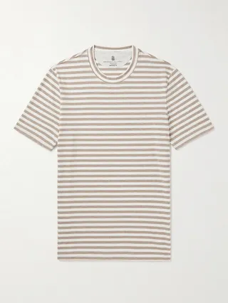 Striped Cotton-Jersey T-Shirt