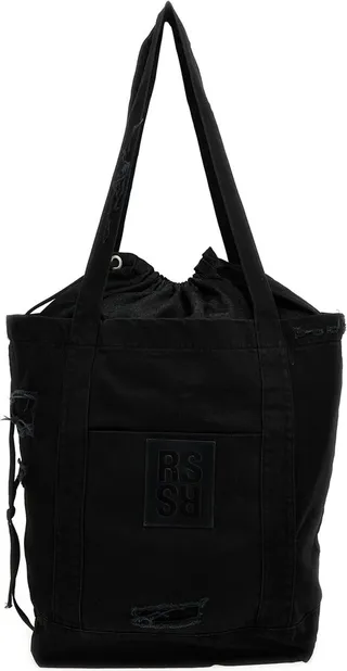 Logo Patch Shopping Bag