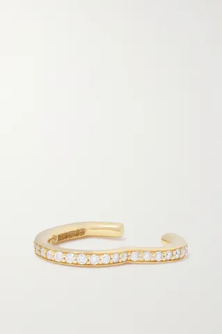Kimaï - Heartbeat 18-karat Gold Diamond Ear Cuff - One size