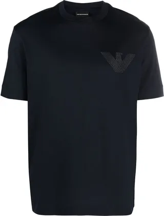 logo-embroidery cotton T-shirt