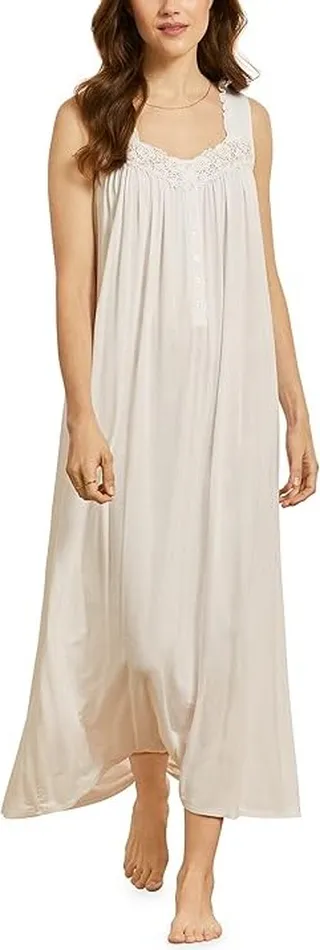 Eileen West Sleeveless Ballet Gown (White) Women's Pajama