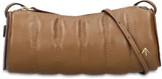 Padded Cylinder leather shoulder bag