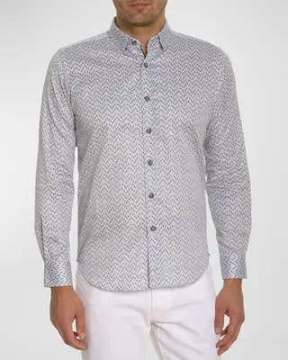 Men's Rockaway Geometric-Print Sport Shirt