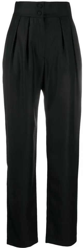 High-Waist Straight-Leg Trousers