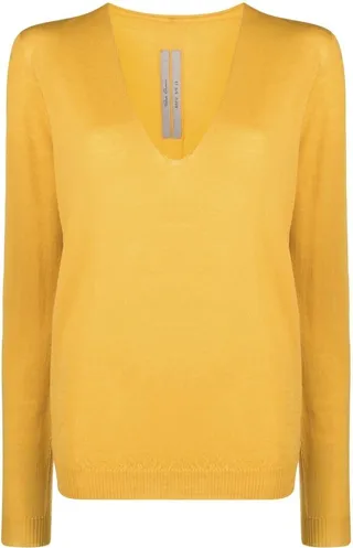 V-neck fine knit jumper