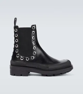 Stack leather Chelsea boots