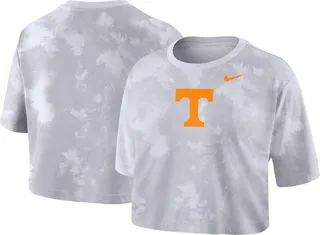 Women's Nike White Tennessee Volunteers Tie-Dye Cropped T-shirt