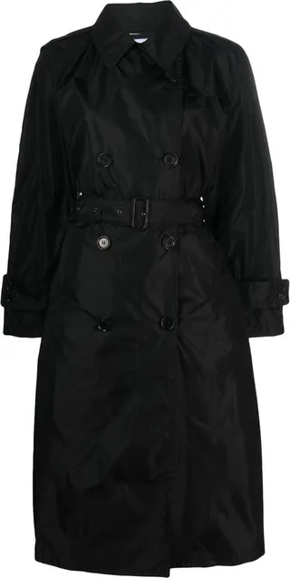 Double-Breasted Belted Trench Coat