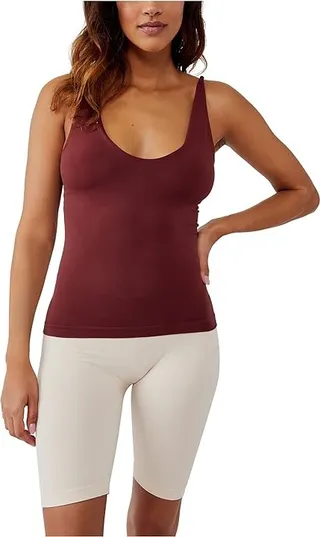 Free People Seamless V-Neck Cami (Garnet Grotto) Women's Clothing