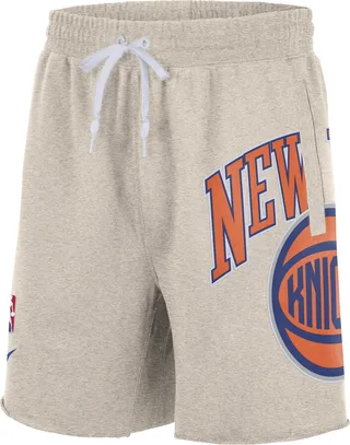 New York Knicks Courtside Nike Men's NBA Fleece Shorts in Brown