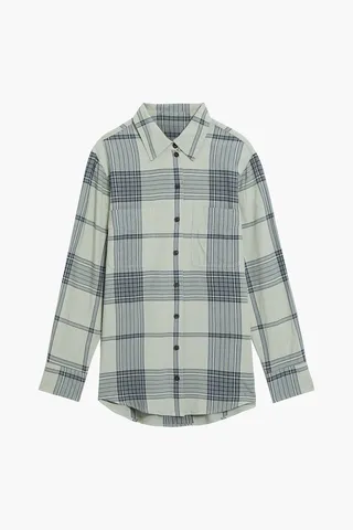 Checked twill shirt