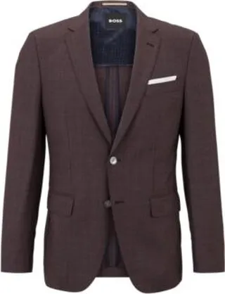 Slim-fit jacket in virgin-wool twill