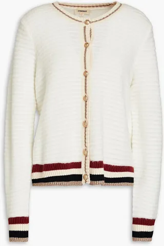 Archer striped knitted cardigan