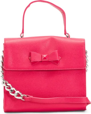 Shoulder Bag With Chain Strap And Bow Detail