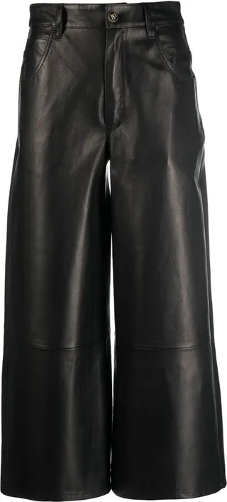 Wide-Leg Cropped Trousers