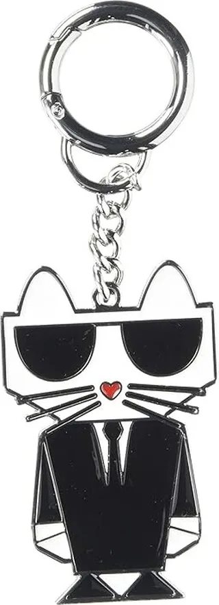 Karl Lagerfeld Paris Womens Metal Keychain (Ultra Black) Findings