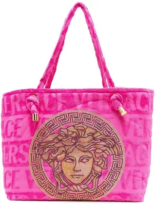 Medusa-embellished tote bag